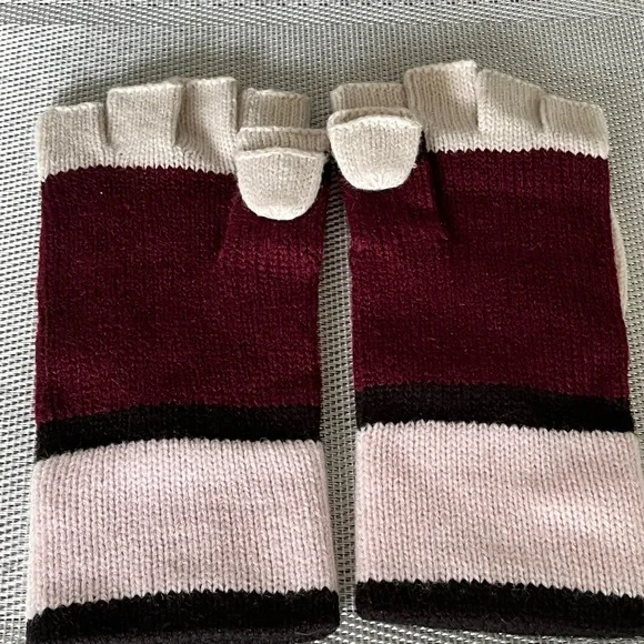 KATE SPADE NWOT AUTHENTIC RARE COLOR BLOCK FINGERLESS STYLE MITTEN GLOVES - Picture 13 of 14